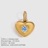 eManco Stainless Steel Heart Charm Valentine's Day Charms Multicolor Birthstone Pendants for Girl Sweet Jewelry Making