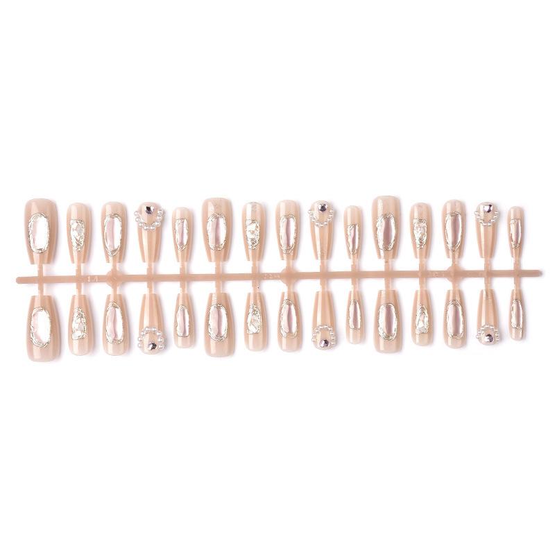 30 pieces of advanced 3D three-dimensional cat's eye middle ladder wearing armor exquisite gilt handmade pearl nail art