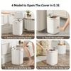 Smart Induction Trash Can Household Silent Closing Lid Storage Bucket Kick Open Cover Rubbish Bin Toilet Office Paper Basket