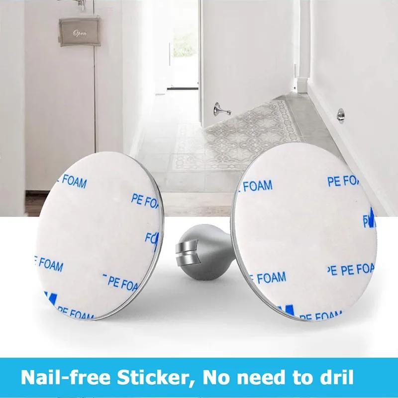 ZEXEF Stainless Steel Door Stopper Bathroom Magnetic Door Stop Heavy Duty Floor Wall Mount Wind-Proof Door Holder Hardware