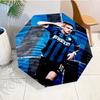 Inter Milan Star Lautaro Automatic Folding Umbrella - 8-Rib Travel Umbrella with Auto Open/Close & Portable, Gift for Christmas, Birthdays