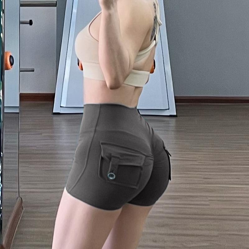 

Шорты для йоги с высокой талией и эффектом лифтинга бедер с карманами - Дышащая одежда для фитнеса и бега Small