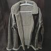Men's Nordic Winter Faux Fur Coat with Zipper and PU Leather Collar.