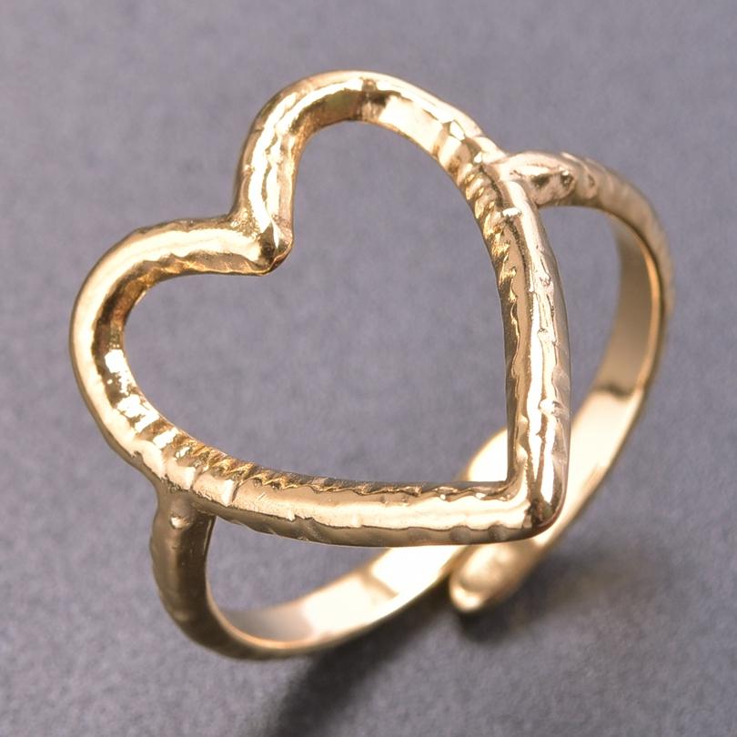 1/5Ppcs/Lot Real Gold Plated Stainless Steel Rings For Women Men Accessories Open Adjsutable Chunky Butterfly Heart Ring Anillos