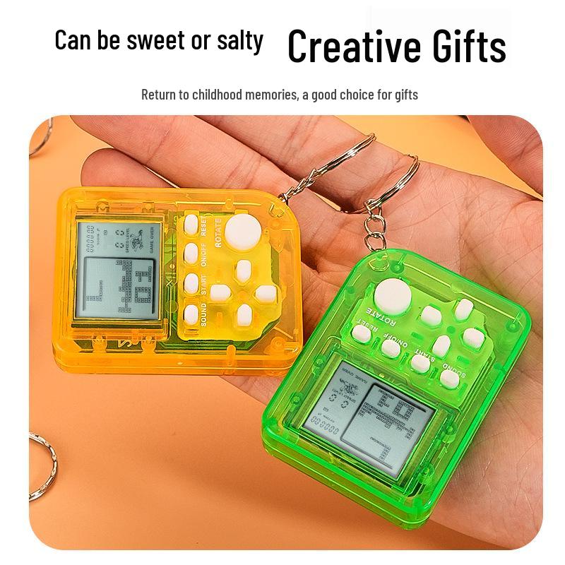 Cross-Border Handheld Mini Game Console Keychain Pendant Stationery Gift Toy