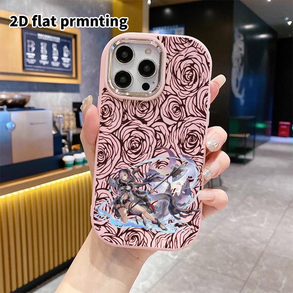 Phone Case: 2D Flat Design Suitable for iPhone 18 17 16 15 14 13 Pro Protective Case, Couple Style, Axe-wielding Girl, Christmas and Halloween Gifts
