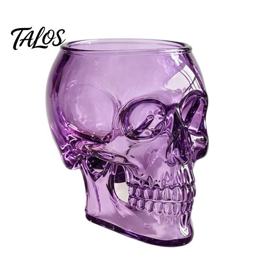 Vaso da Parete Teschio Gotico Talos, da Tavolo o da Parete, Trasparente per Fiori, per Arredamento Casa Scuro, Regalo Unico con Estetica Macabra