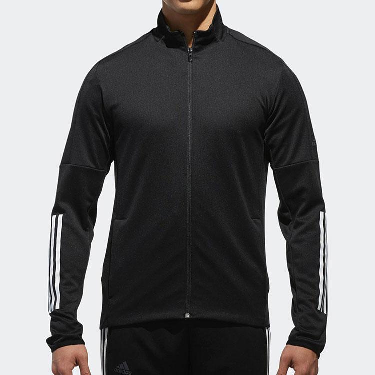Adidas Tennis Track Jacket With Striped Logo Print Men Outerwear Black CF7970