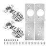 Premium-8er-Pack Scharnier-Reparaturblech für Küchenschränke mit 4er-Pack Vollüberlappenden Soft-Close-Scharnieren - Scharnier-Reparatur-Kit-Platte für Schrank