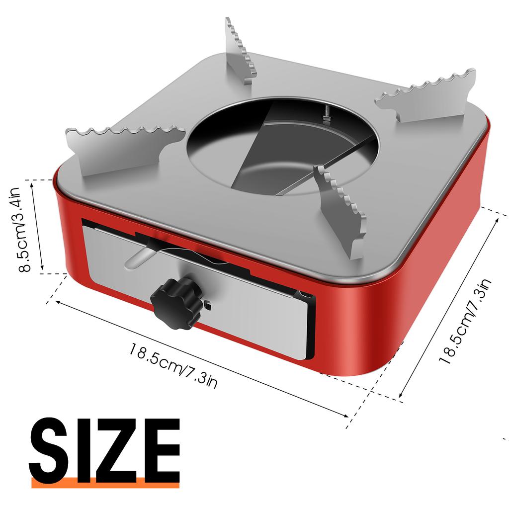 Portable Camping Stove Stainless Steel Camping Stove with Adjustable Firepower Drawer For Outdoor Barbecue Camping Equipment