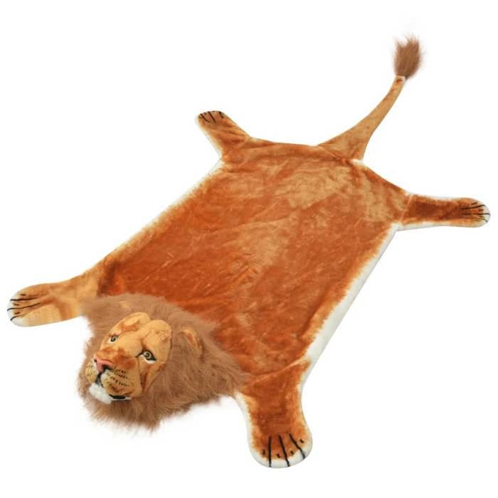 Plush Rug - vidaXL - Lion - 205 Cm - Brown - Indoor