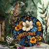 Retro Welcome Sign Metal Art Home Bar Cafe Decor