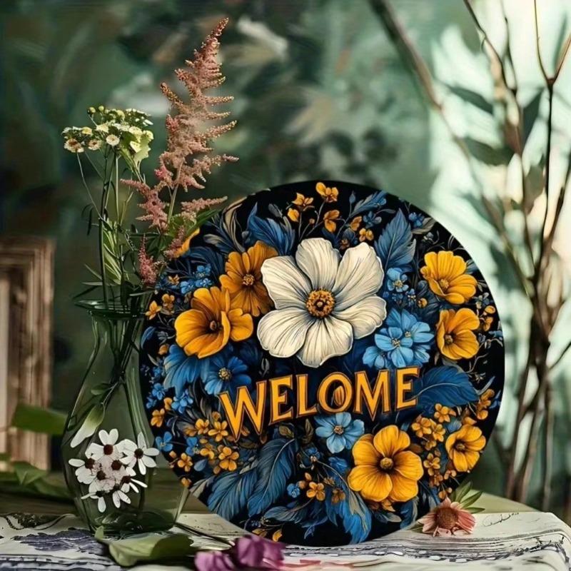 Retro Welcome Sign Metal Art Home Bar Cafe Decor