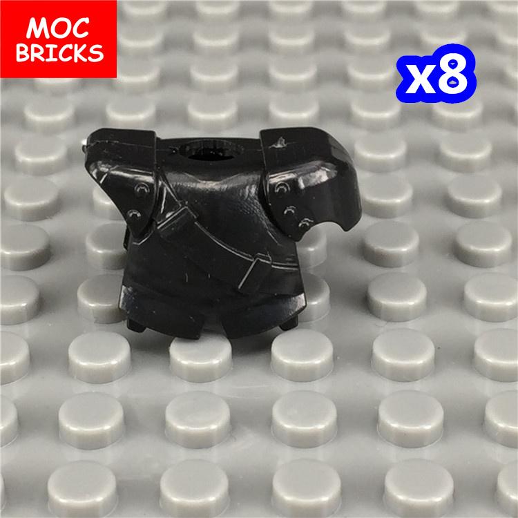 MOC Bricks Black Sword Shield Spear Halberd Helmet Medieval Knights Rome Action Figure Educational Building Block Gifts