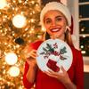 Craft Christmas Cross Stitch Kits With Embroidery Hoop Christmas Decoration  Embroidery Beginners
