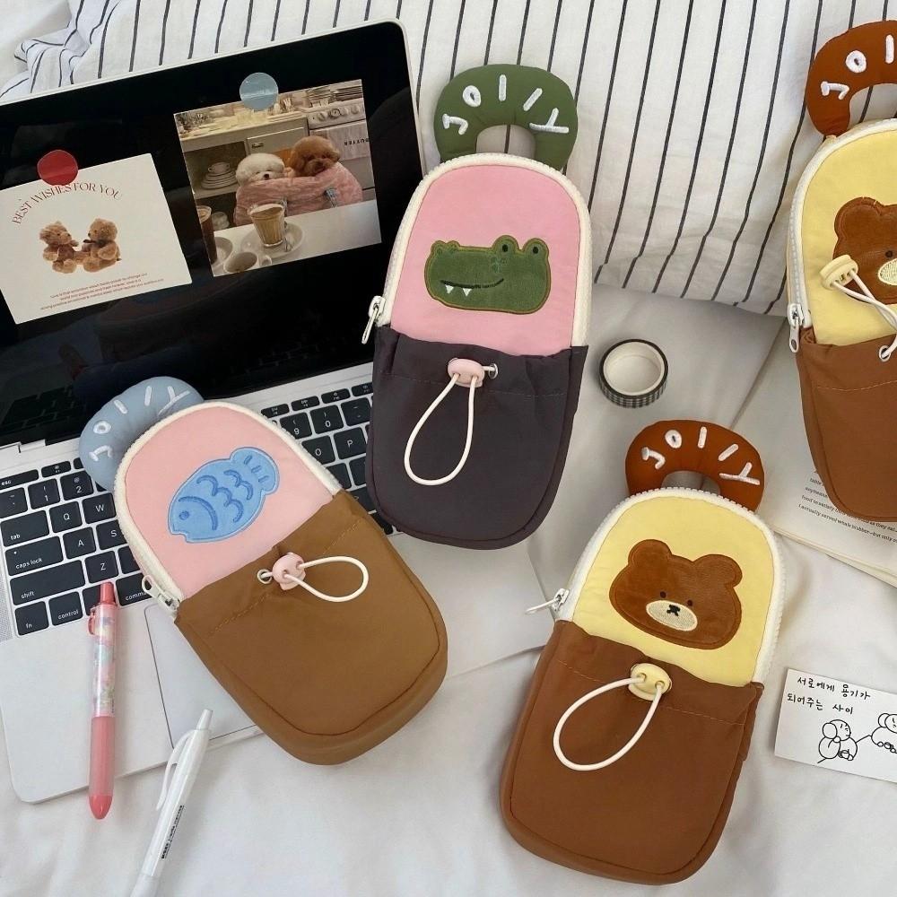 Large Capacity Korean Style Pencil Case Desktop Storage Animal Pencil Pouch Girls Children