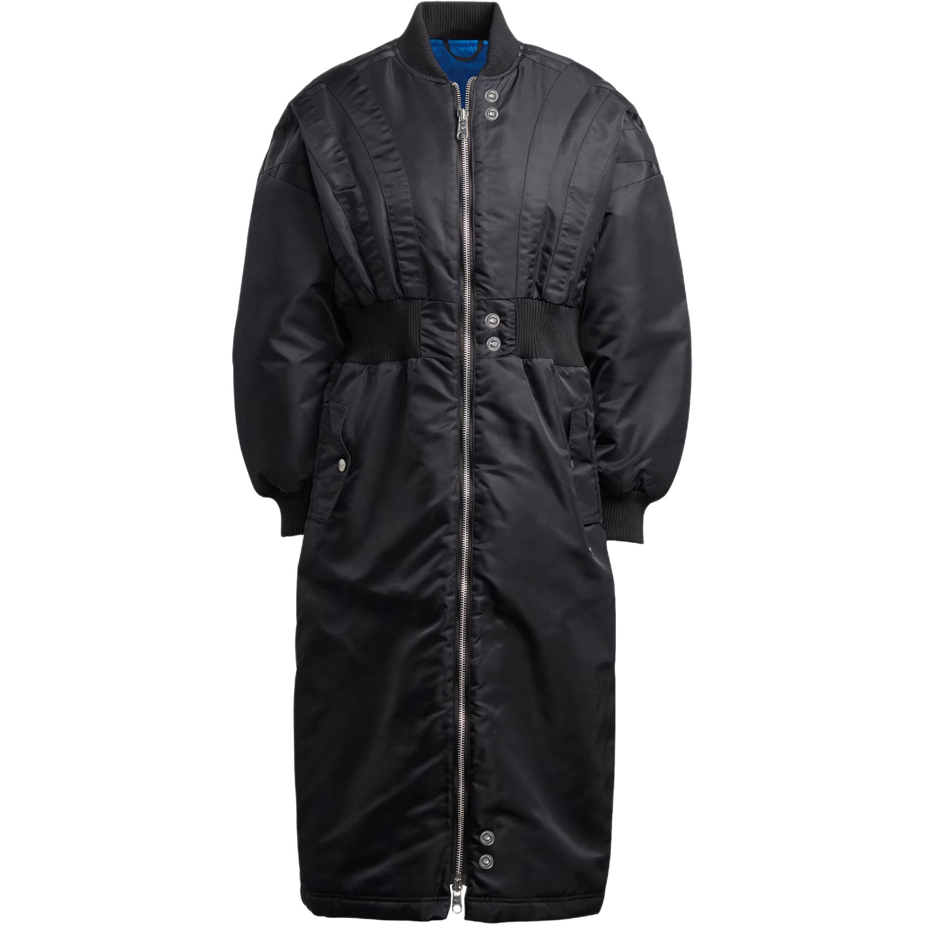 

Adidas Originals Blue Version Collection Coats Women s Black Lapel Moderate Straight Fit HR3415 M
