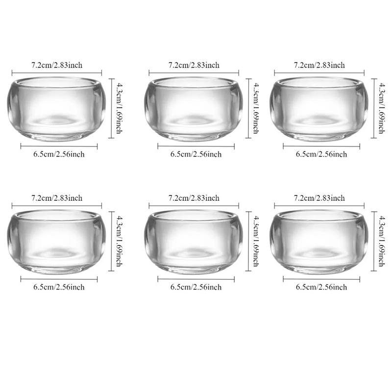 High-end Household Living Room Thickened Glass Cups Elegant Small Tea Cup Classic Chinese Style Tea Cup Suitable for Gift Giving