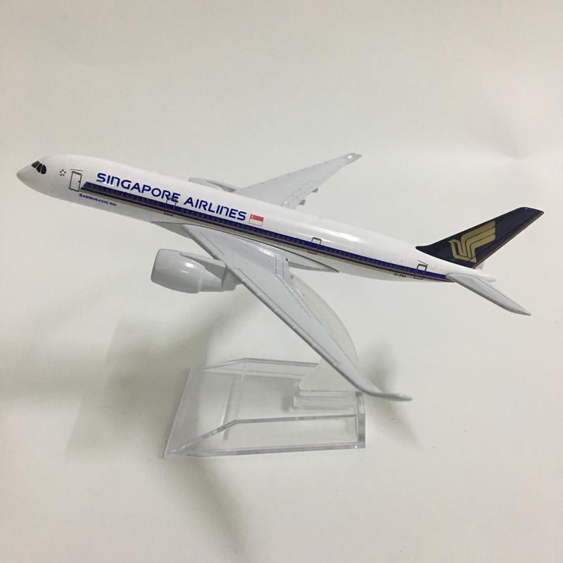Jason Tutu 16cm Singapore Airways Airbus A350 Model Airplane Diecast Metal 1/400 Scale Planes