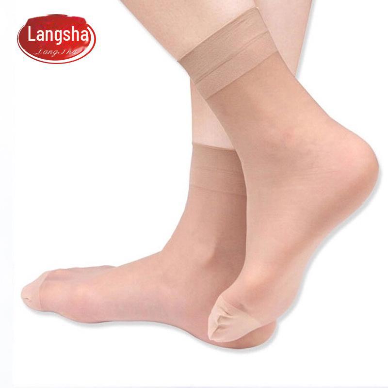 Die Wahl von Fünf-Sterne-Hotels: Langsha Core-Spun Seide Kurze Socken für Damen – Verstärkte Zehen, Perfekt für Frühling & Sommer