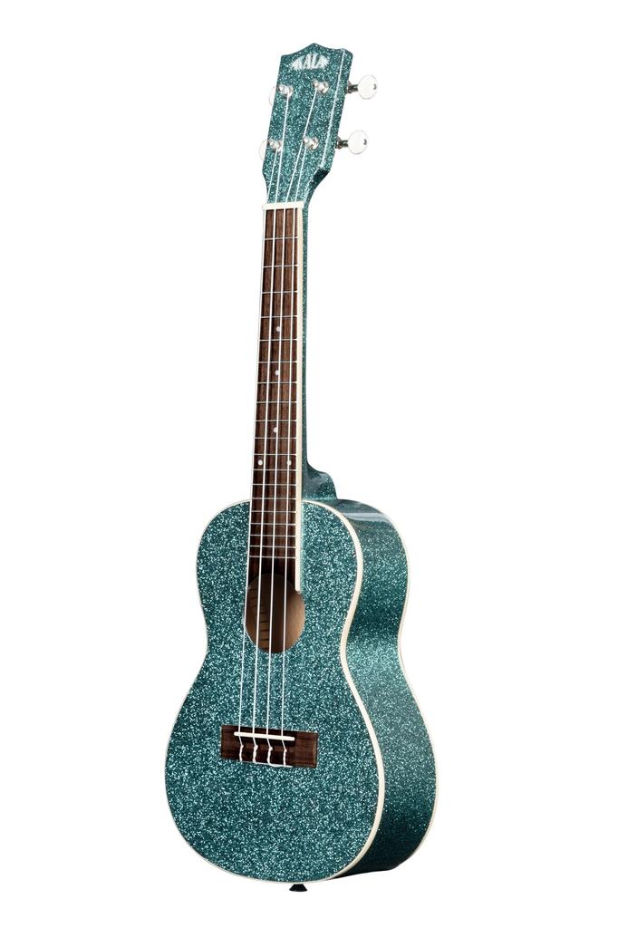 KALA Sparkle Series Glitter Sparkle Concert Rhapsody In Blue Bag Ukulele, Finish, Size, KA-SPRK-AQUA_W/BAG20_06 [Gig Included]