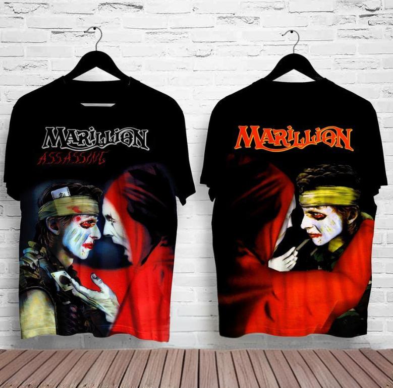 Marillion Rockové Album 3D Tisk Unisex Oversized Tričko s Kulatým Výstřihem Streetwear
