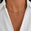 KunJoe 3Pcs/set Stainless Steel Bowknot Bow Pendant Necklace Women 2027 New 18K Gold Plated Clavicle Chain Fashion Jewelry Gifts