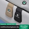 AFK1 Automotive Glasses Storage Clip Visor Sunglasses Holder For Enyaq A7 Octavia Kodiaq Fabia Superb Rapid Kamiq Karoq