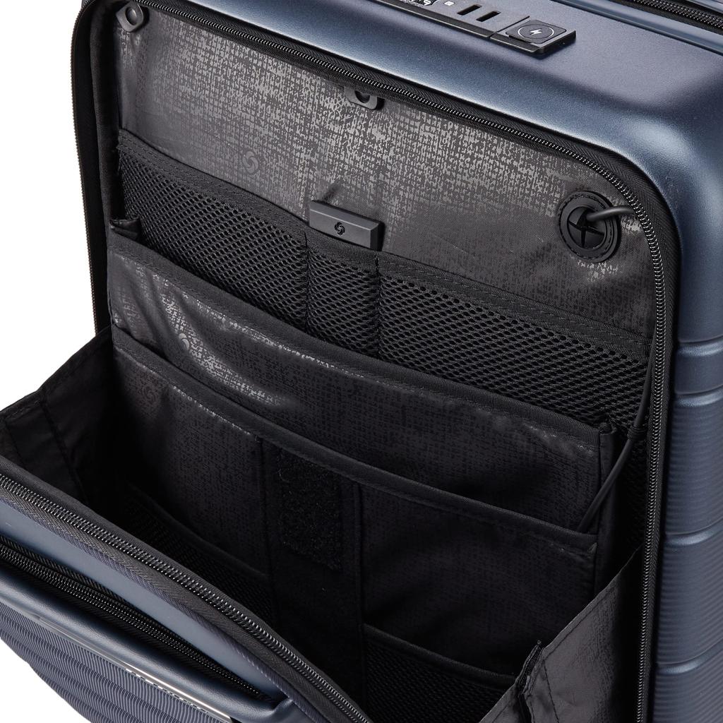 Samsonite NEO POD Spinner 55/20 Erweiterbar Koffer mit einfachem Zugang, Handgepäcktauglich, 41/48L, 55cm, 3,3kg, Mitternachtsblau