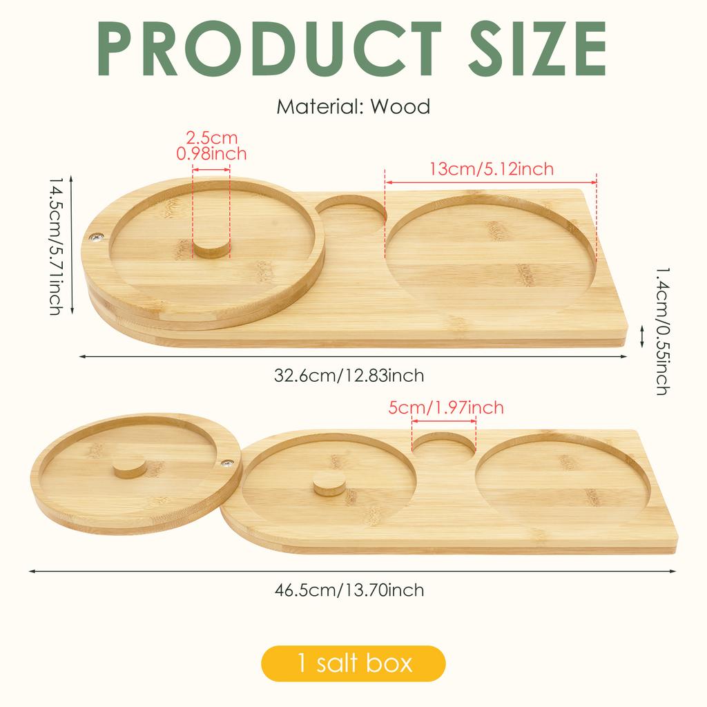 Rotating Cocktail Seasoning Tray Bar Wine Accessorie Margarita Salt Rimmer Wooden Cocktail Sugar Rimmer Container Bartender Tool