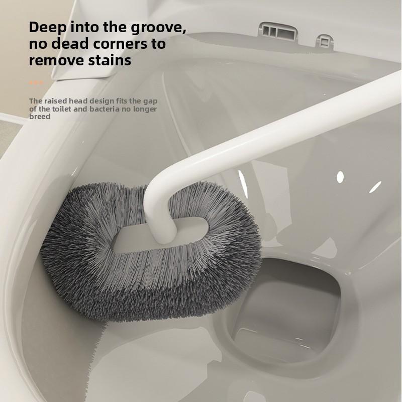 Toilet Cocked Head Wall Mounted Long Handle Household No Dead Ends Bathroom Squatting Pit Cleaning Brush
