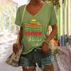 Women's Versatile Short Sleeve Fashion V-Neck Animal Print T-Shirt Casual T-Shirts Women’s