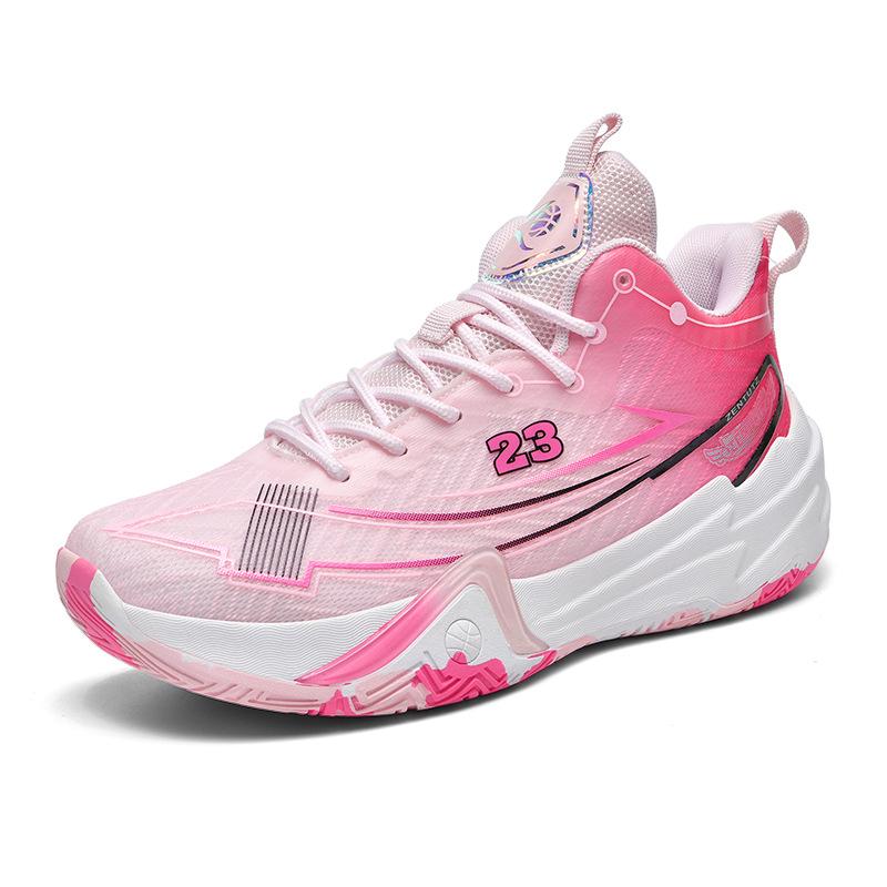New Trendy Sports Basketball Shoes Mandarin Duck Two-color Combat Boots Student Sports Shoes Youth Actual Combat Basketball Running Shoes