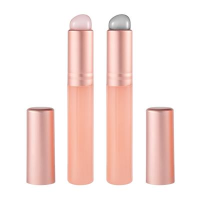 Silicone Lip Brush for Lipstick Lip Gloss Round Head Lip Makeup Brushes with Caps Lipstick Brush Applicator for Travel