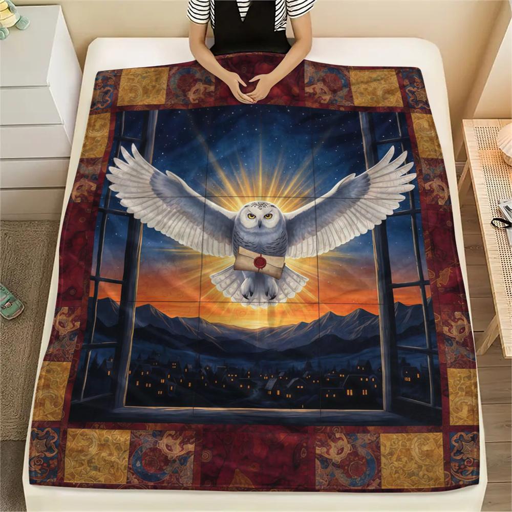 1Pc Cartoon Print Flannel Blanket, High Quality Comfortable for All Seasons, Home Decor, Warmth and Comfort, Perfect for Christmas Birthday Gift