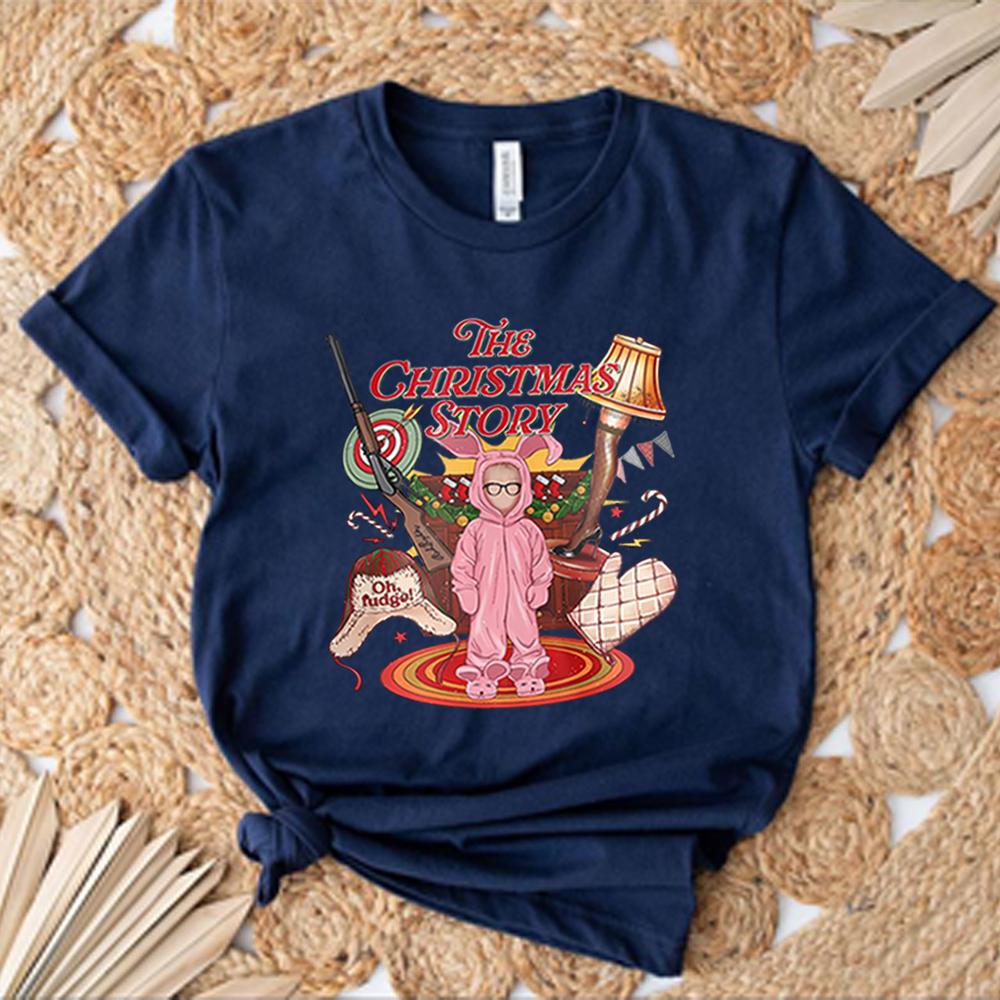 Funny Christmas Movie Tshirt Leg Lamp Christmas Shirt The Christmas Story Tshirt Unisex Women Xmas Printed Short Sleeves Tops