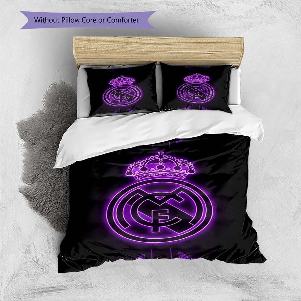 Set cu cuvertură și fețe de pernă cu model de desene animate Decorare casă Cadou de ziua de naștere (1 * husă de pilotă + 2 * fețe de pernă, fără miez)