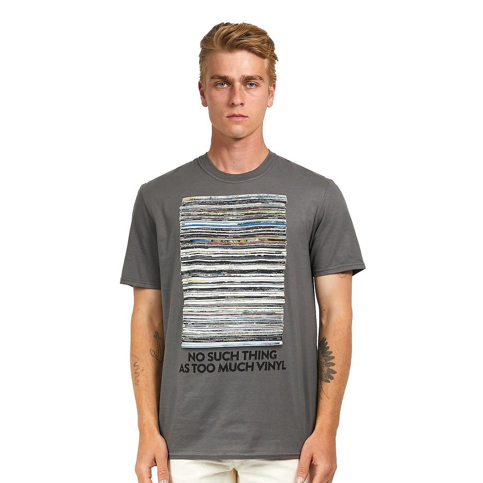 Vinyl Junkie Too Much Vinyl T-Shirt Grey XL