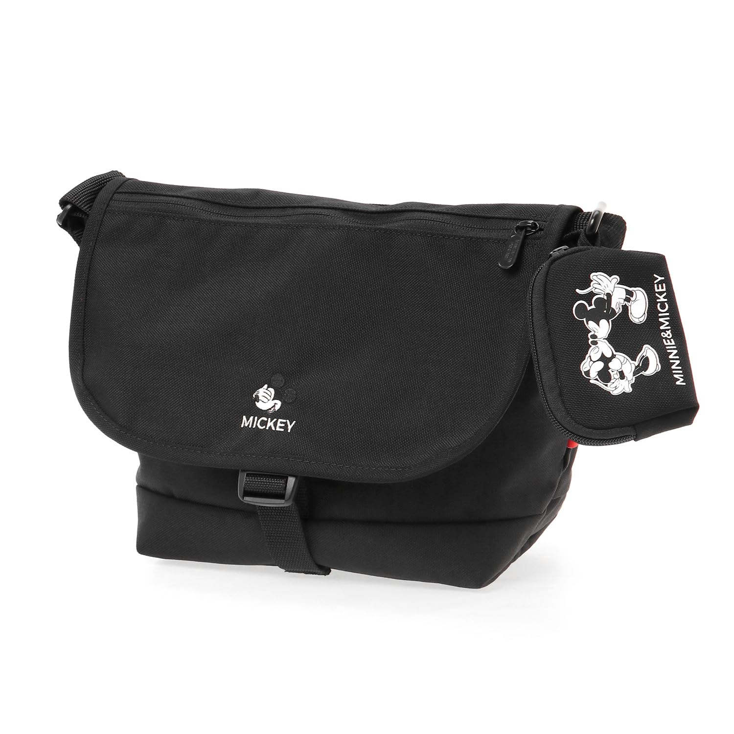 

Genuine Messenger Bag MP1605JRFZPMIC24 Nylon Messenger Bag JR Flap Zipper Pocket 24 Mickey Black [Manhattan Portage] [Official] / чорний