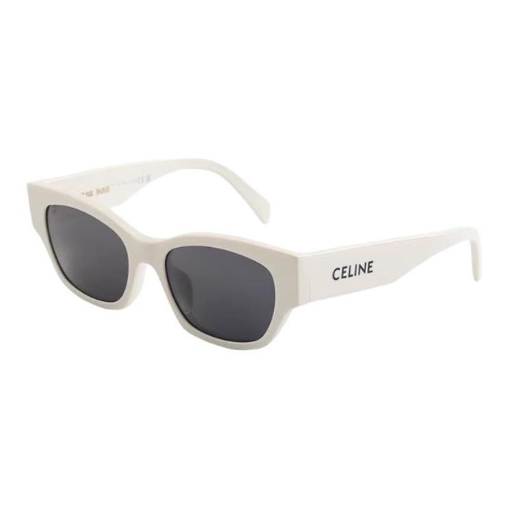 Celine Minimalist Fashion Design Acetate Square Sunglasses Women sunglasses White 40197U F,White