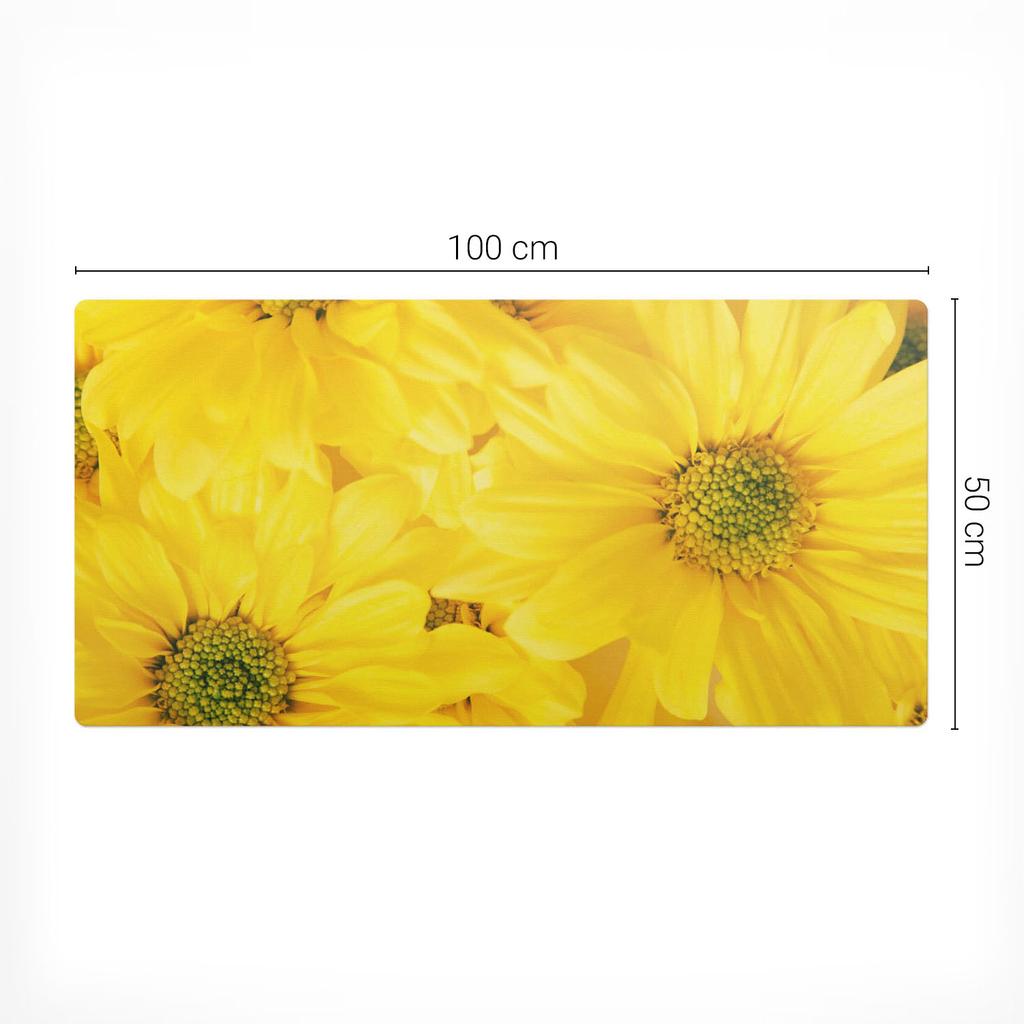 Anti-slip Protective Desk Mat with Sunflower Graphics 100x50 cm