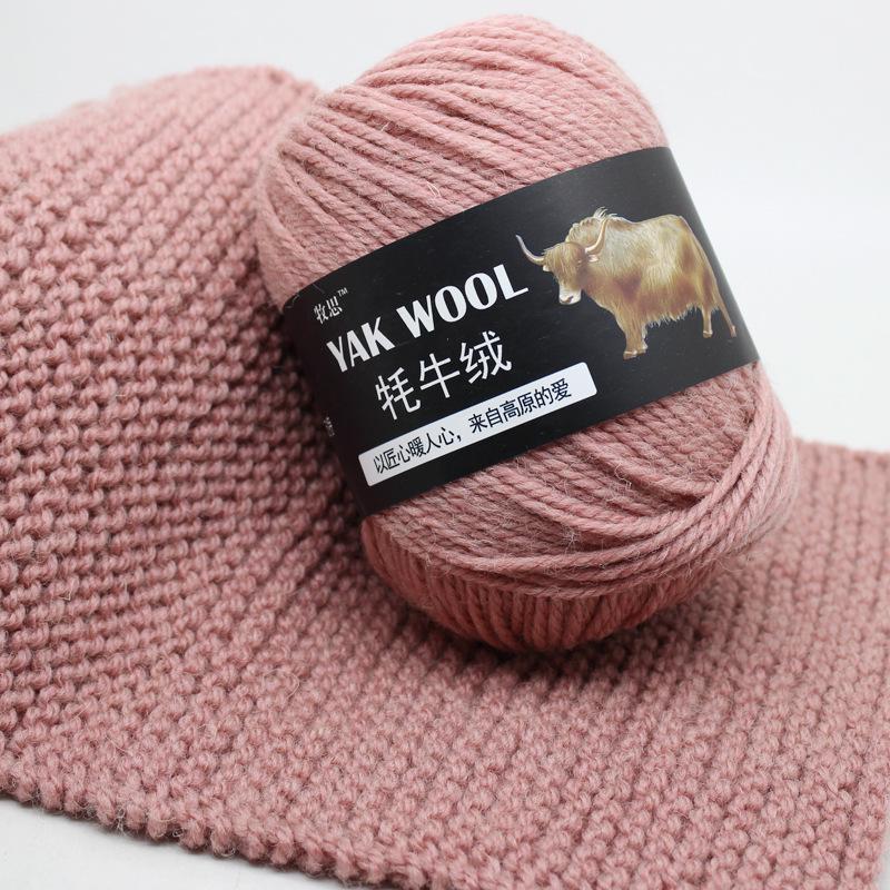 3-fädiges Garn aus Yak-Daune: Handgestrickter mittelschwerer Pullover/Cardigan/Schal/Mütze Häkelgarn.
