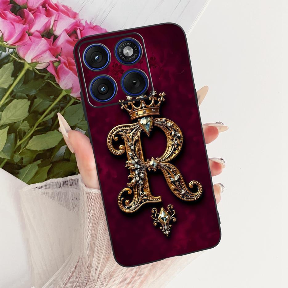 For Motorola Edge 70 Case XT2601-2 New Crown Letters Cover Soft Silicone Phone Case For Motorola Edge 70 Fusion Moto Edge70 Bags