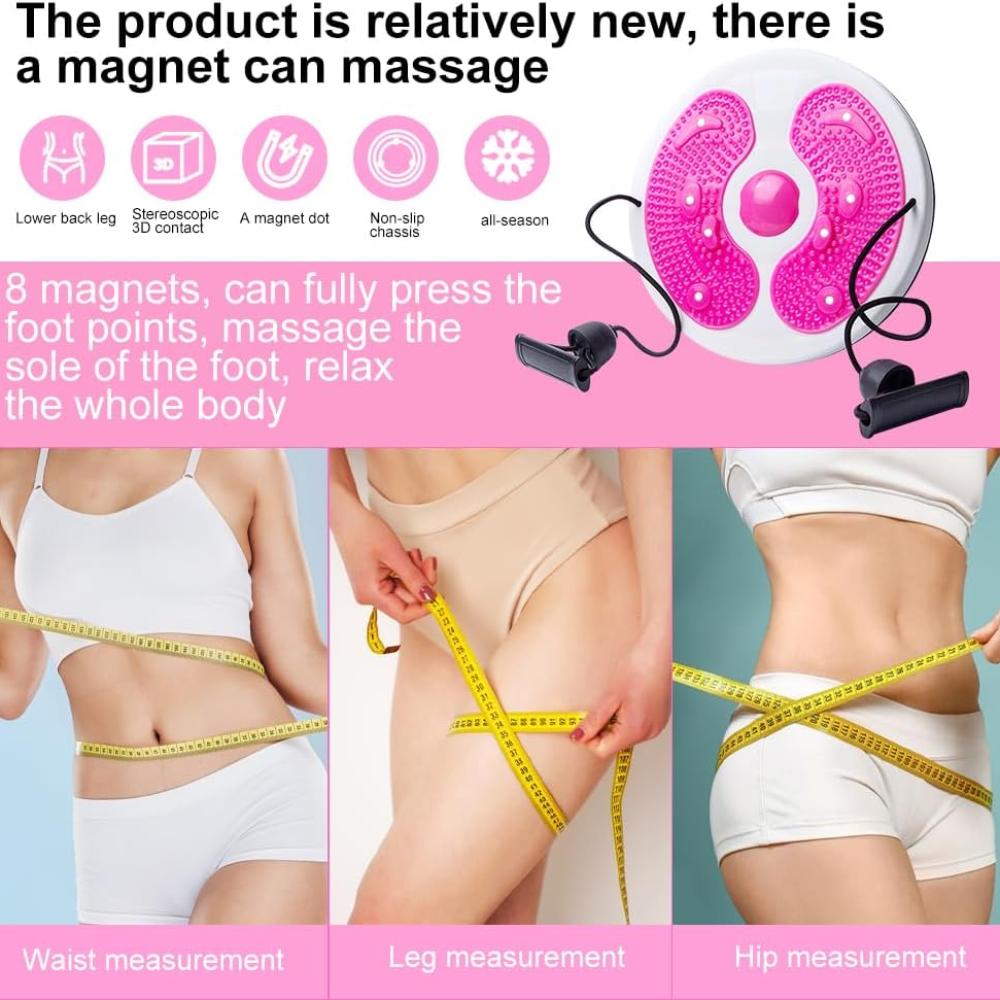 Waist Disc Balance Board with Drawstring Waist Whisper Body Shaping Waist Twis-ting Disc Fitness Turntable Waist Wriggling Plate for Home Workout