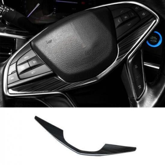 For Cadillac CT6 2016-2020 Black Titanium Steering Wheel U Type Cover Trim 1PCS