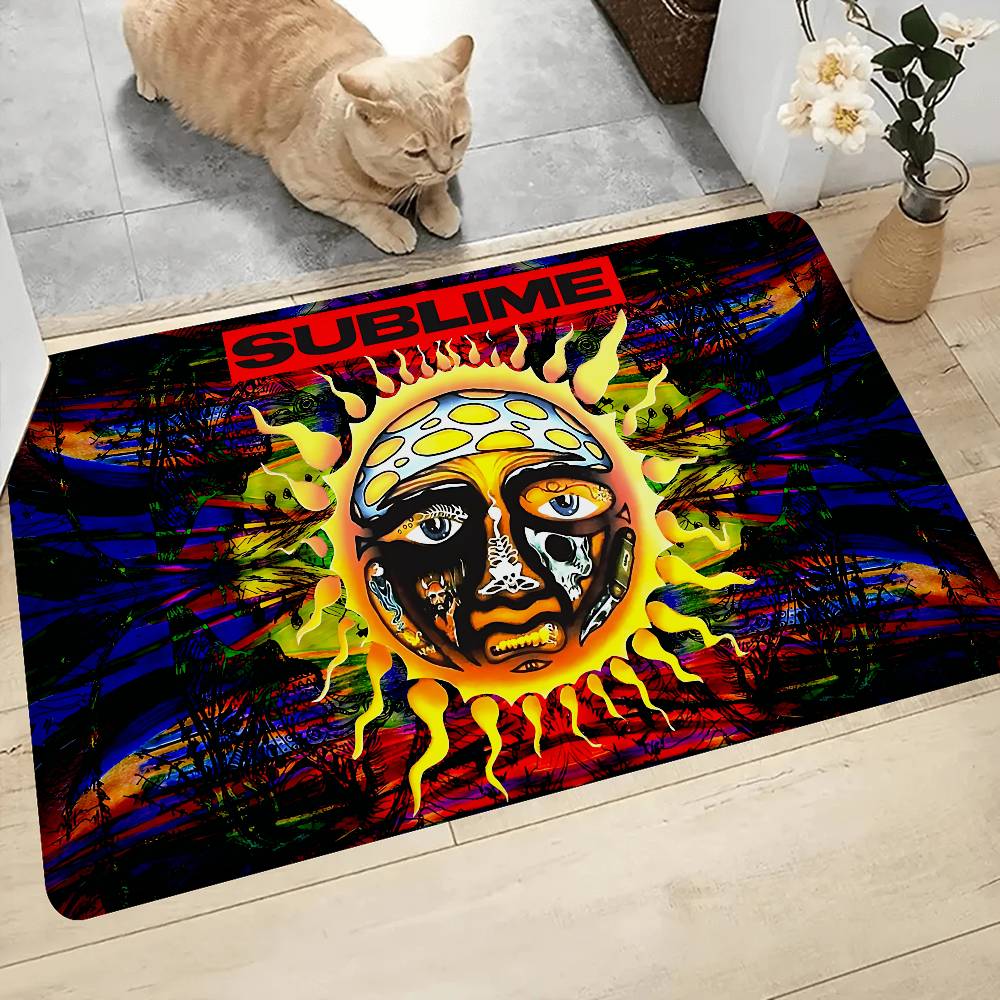 Sublime Band Floor Mat Rectangle Anti-slip Home Soft Badmat Front Door Indoor Outdoor Mat el Decor Mat