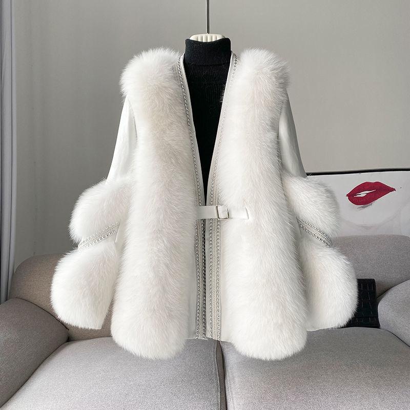 Winter New Haining Imitation Fox Fur Jacket Women's Fur Integrated Coat Xiaoxiangfeng Young