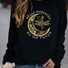 Libellenprint Herbst und Winter Neu Lockerer Kapuzenpullover mit Rundhalsausschnitt 6937