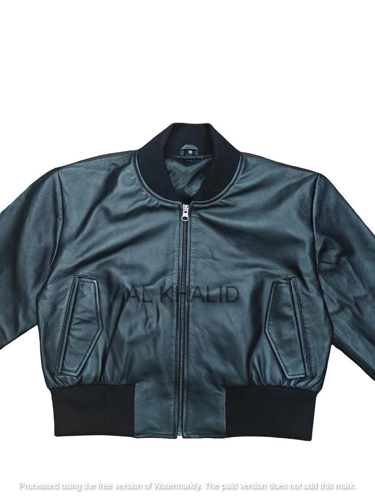 Black Women Soft Leather Jacket Bomber Style Genuine Lambskin Motorcycle Biker