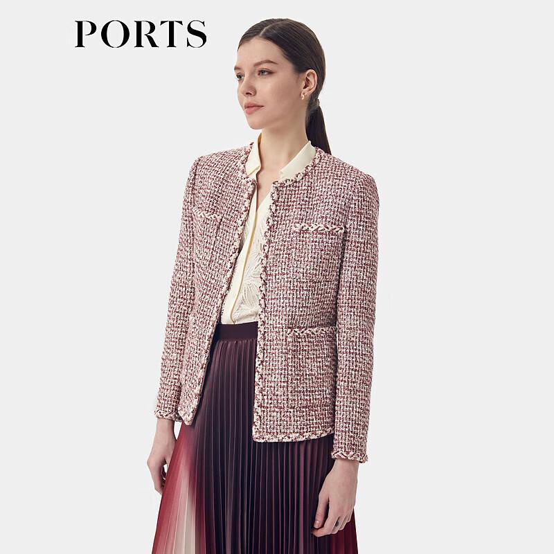 

Женский твидовый жакет с плетеным краем на весну/лето от PORTS S